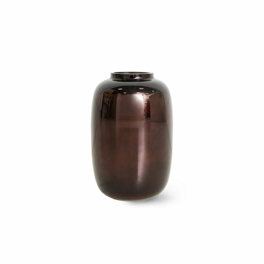 Home Decor HKliving | Brown Chrome Glass Vase