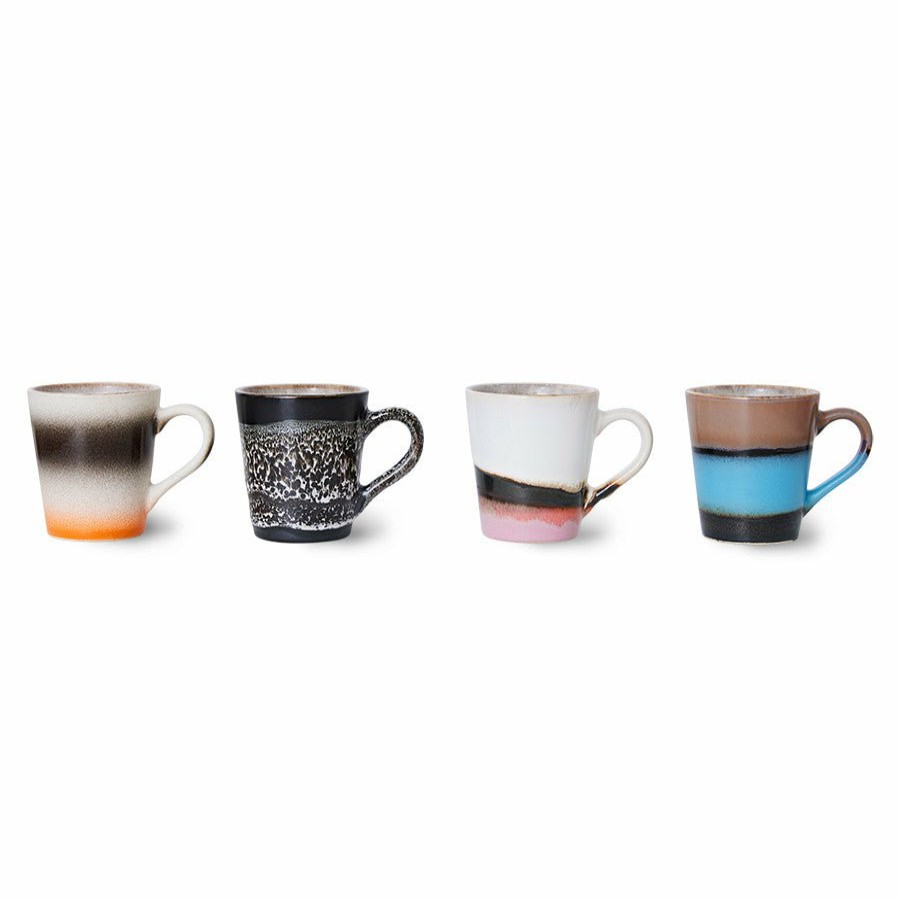 Kitchen & Tableware HKliving | Hkliving Espresso Mugs, Set Of 4, 70S Collection