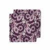 Kitchen & Tableware HKLiving | Cotton Napkins Floral Burgundy (Set Of 2)