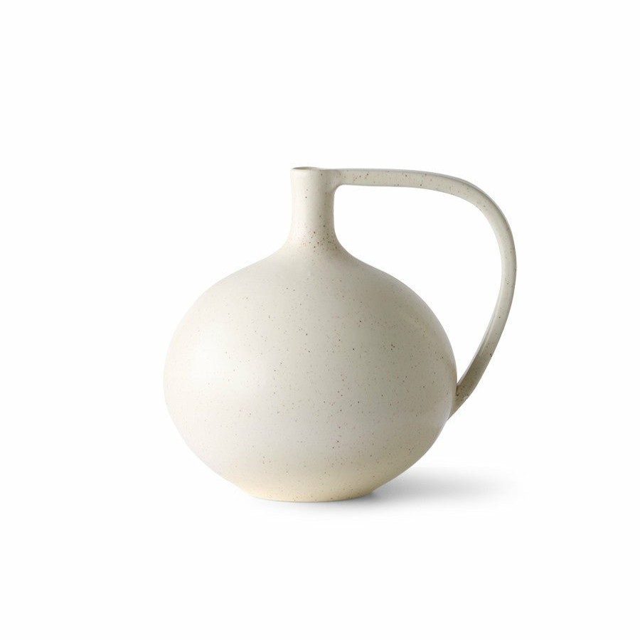 Home Decor HKliving | Ceramic Jar M White Speckled