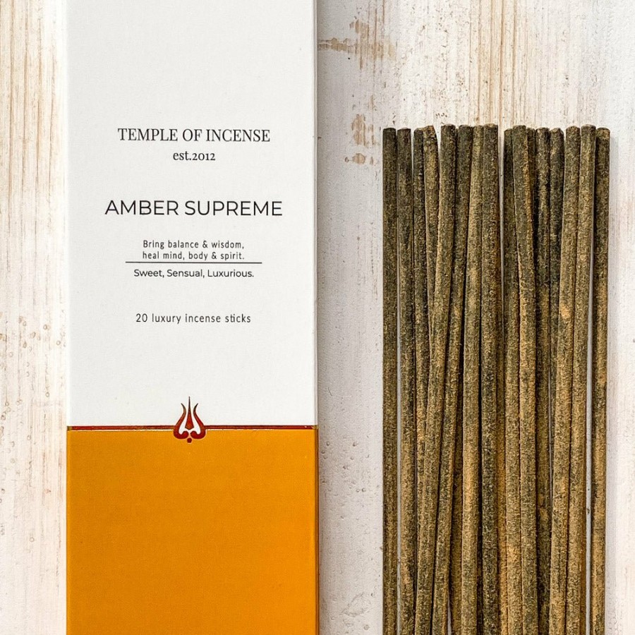 Home Decor Temple of Incense | Amber Supreme Incense Sticks