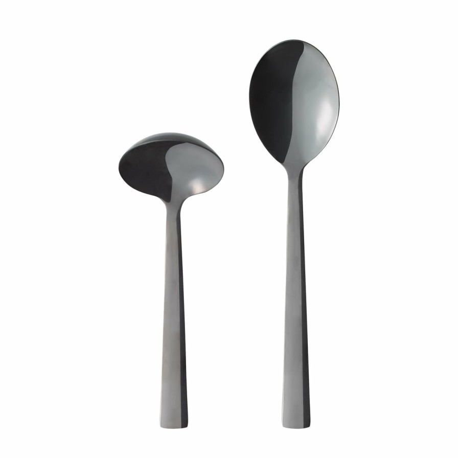 Kitchen & Tableware Aida | Raw Serving Spoons Cutlery Black (Set)