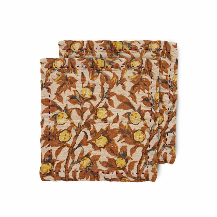 Kitchen & Tableware HKLiving | Cotton Napkins Mediterranean Tangerine (Set Of 2)