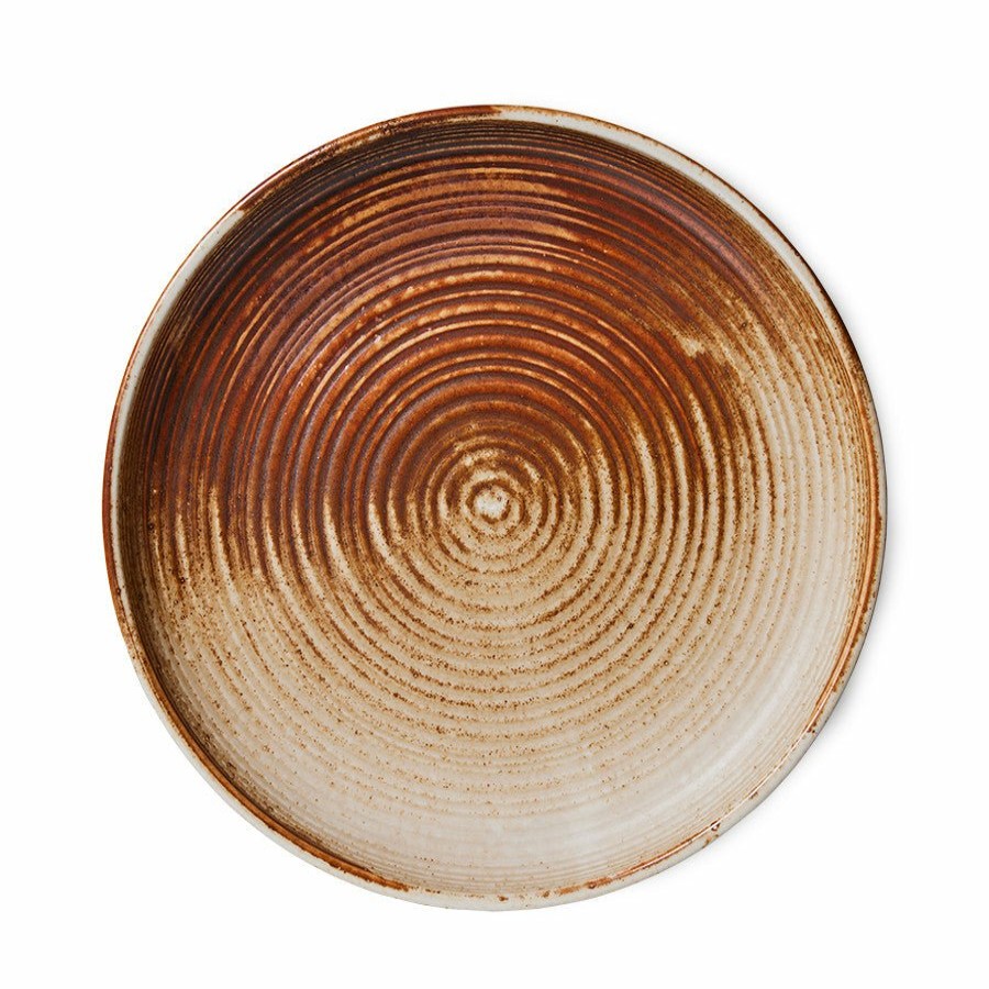 Kitchen & Tableware HKLiving | Deep Plate M Rustic Cream/Brown