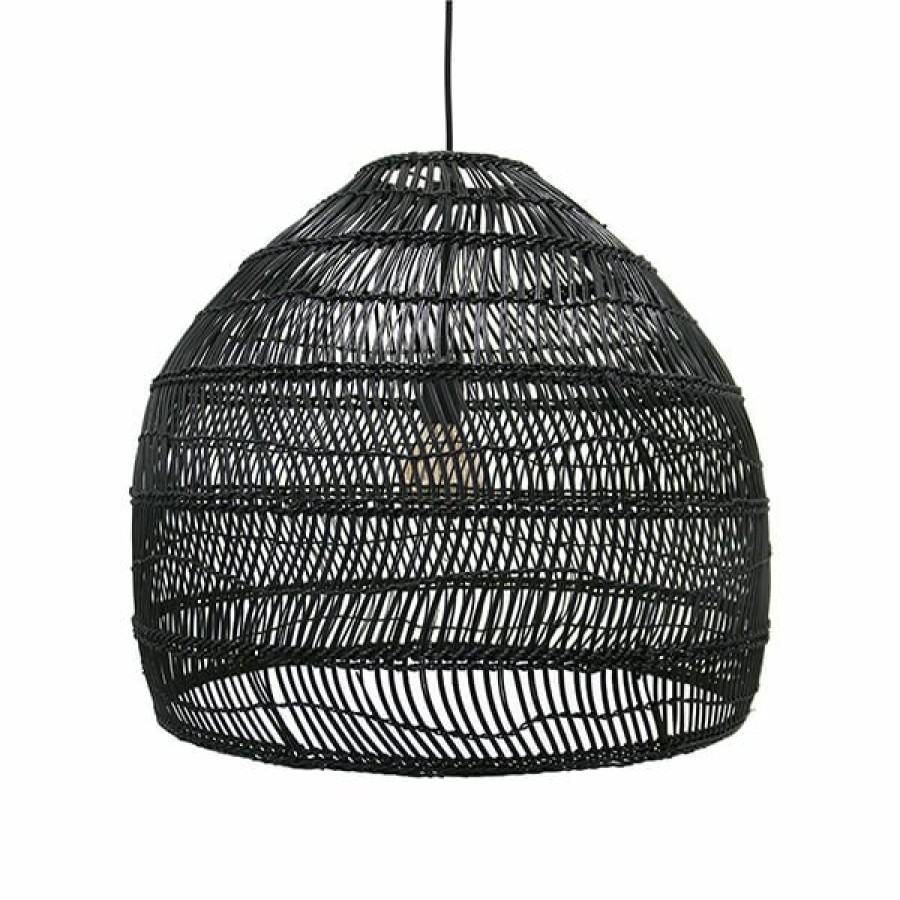 Furniture HKLiving | Wicker Pendant Lamp Ball Black M