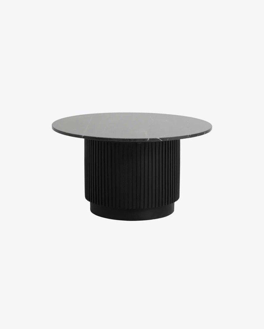 Furniture Nordal | Erie Round Coffee Table Black Marble Top