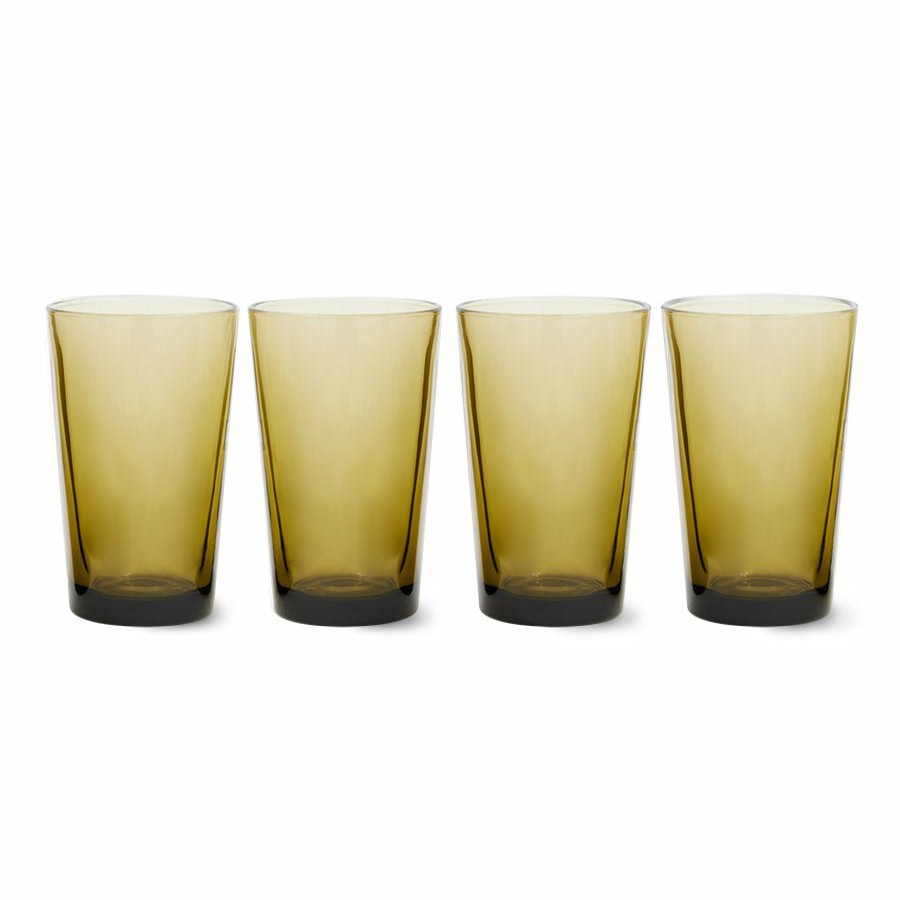 Kitchen & Tableware HKLiving | Tea Glasses Mud Brown (Set Of 4)