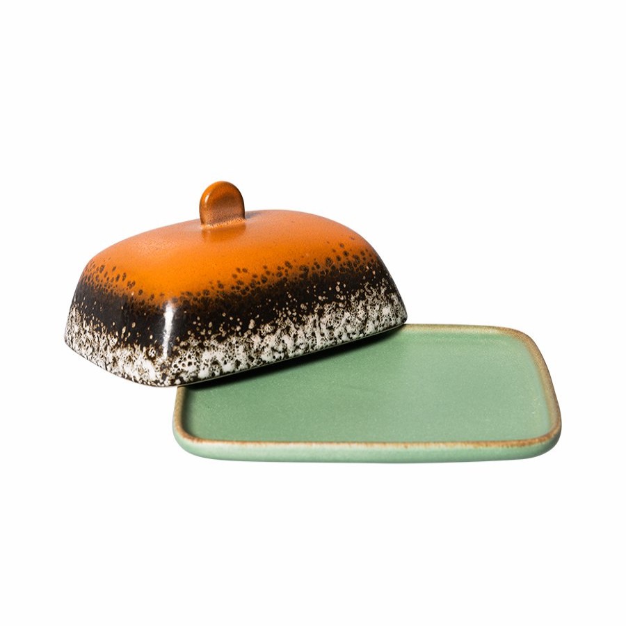 Kitchen & Tableware HKliving | Butter Dish From Hkliving 70S Ceramics