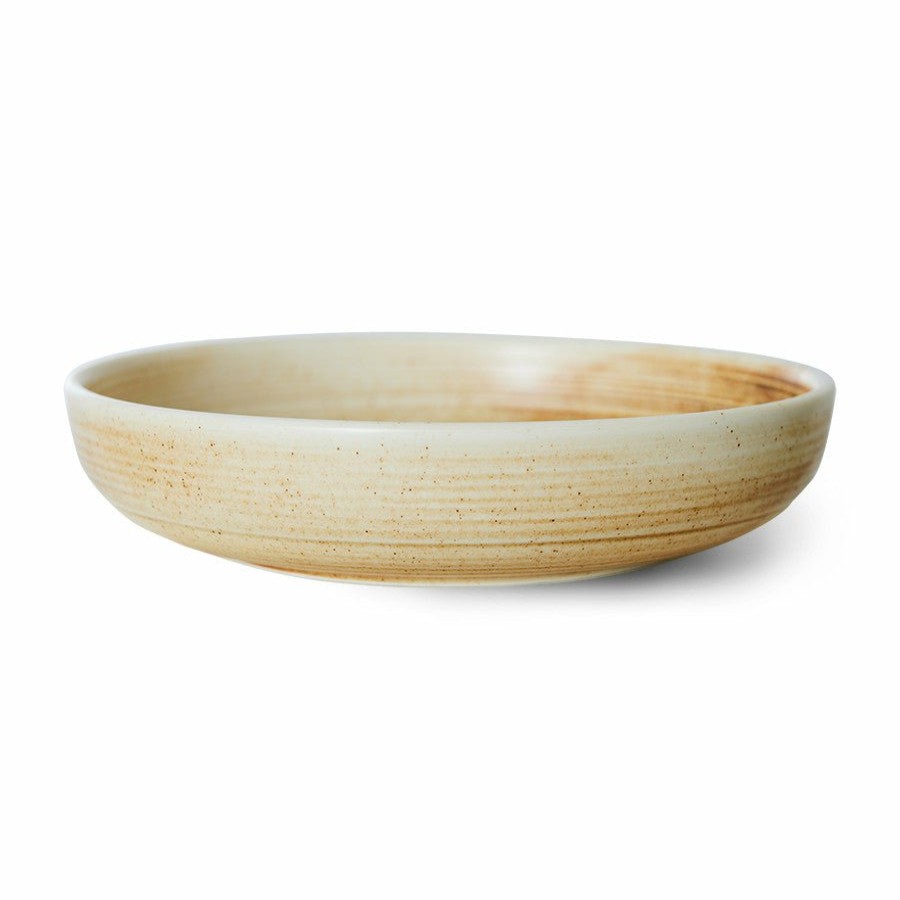 Kitchen & Tableware HKLiving | Deep Plate Rustic Cream/Brown L