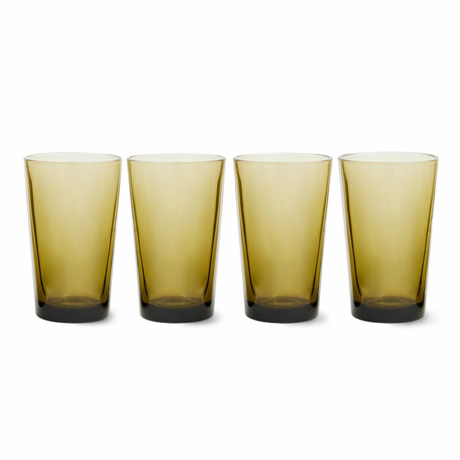 Kitchen & Tableware HKLiving | Tea Glasses Mud Brown (Set Of 4)