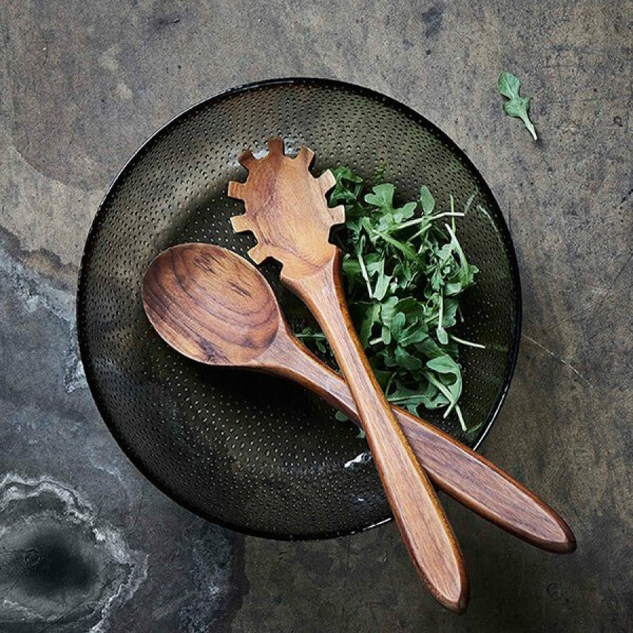 Kitchen & Tableware Aida | Raw Teak Wood Salad Set