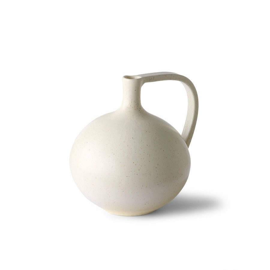 Home Decor HKliving | Ceramic Jar M White Speckled