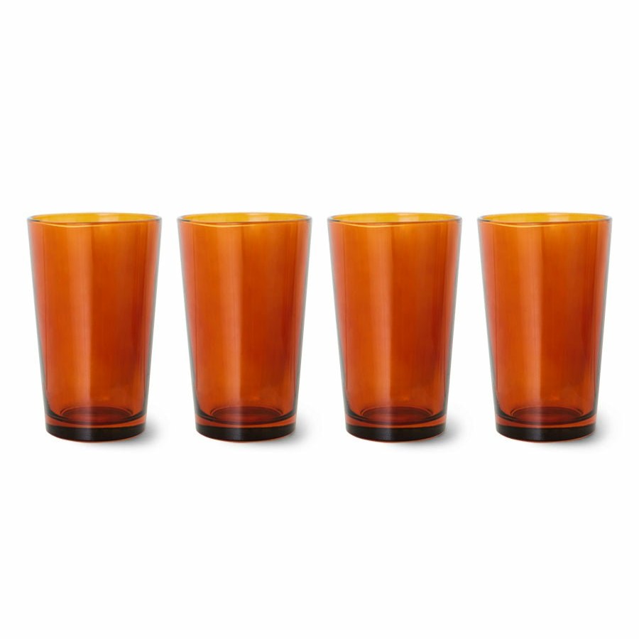 Kitchen & Tableware HKliving | Tea Glasses Amber Brown (Set Of 4)