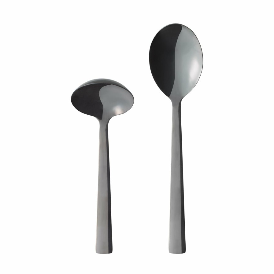 Kitchen & Tableware Aida | Raw Serving Spoons Cutlery Black (Set)