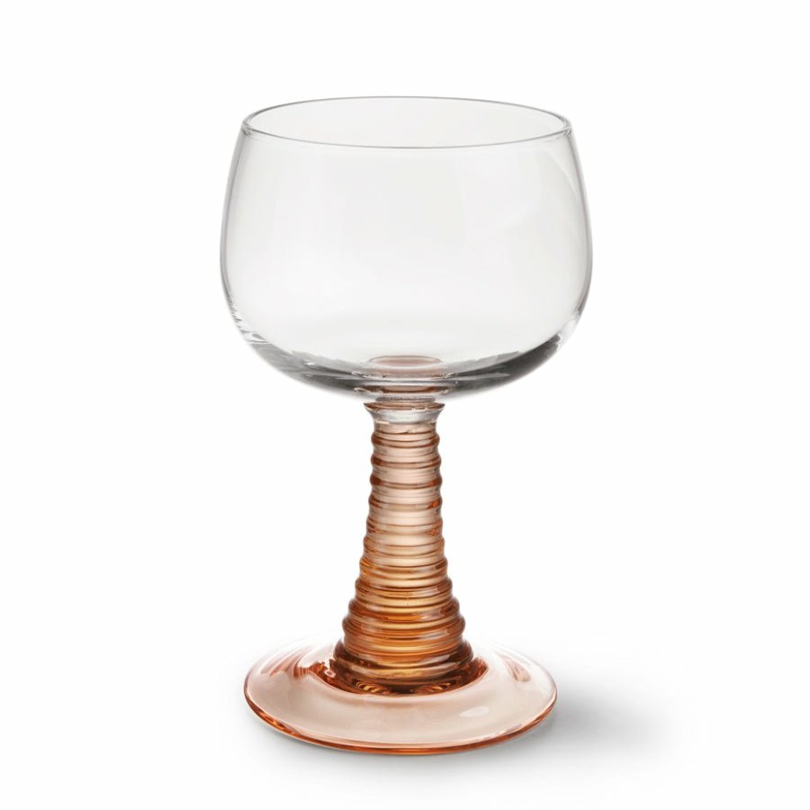 Kitchen & Tableware HKliving | Swirl Wine Glass Nude