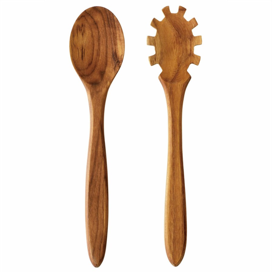 Kitchen & Tableware Aida | Raw Teak Wood Salad Set