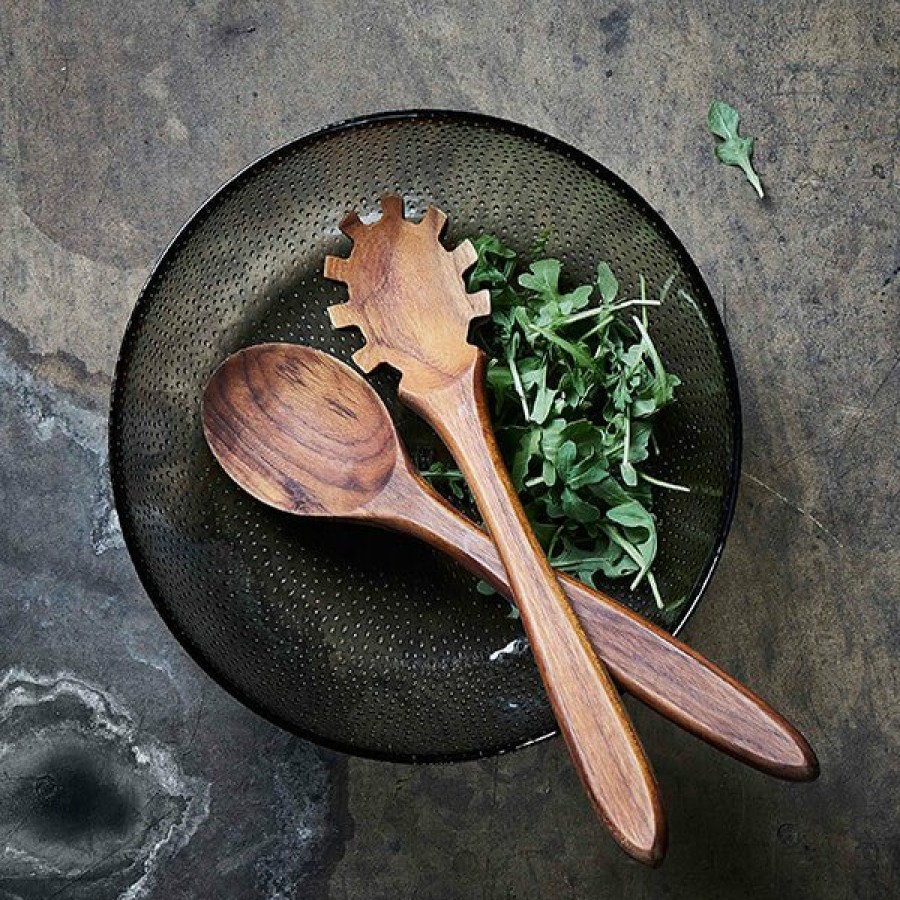 Kitchen & Tableware Aida | Raw Teak Wood Salad Set