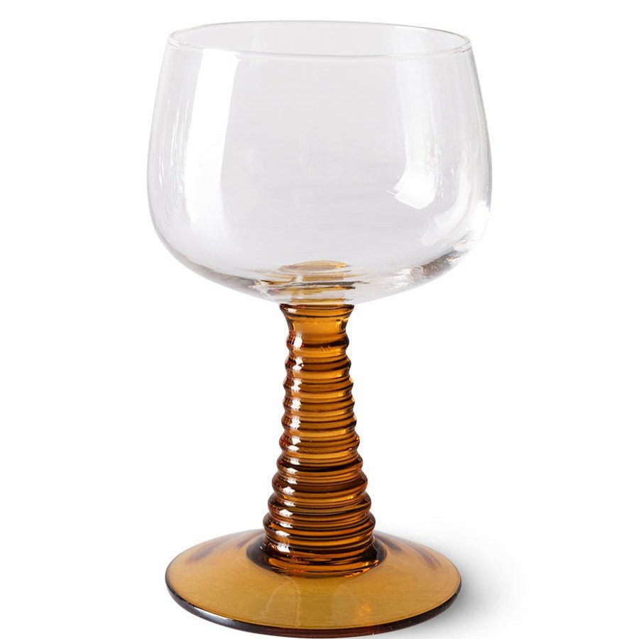 Kitchen & Tableware HKliving | Swirl Wine Glass High Ochre