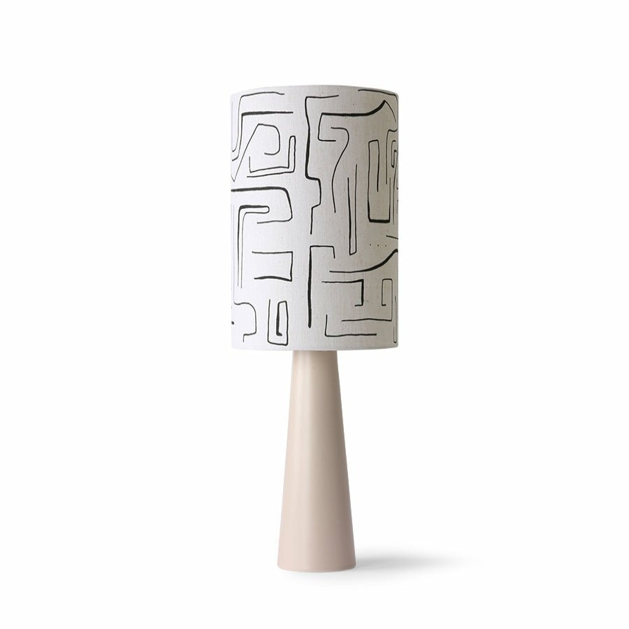 Furniture HKLiving | Printed Linen Cilinder Lamp Shade O25