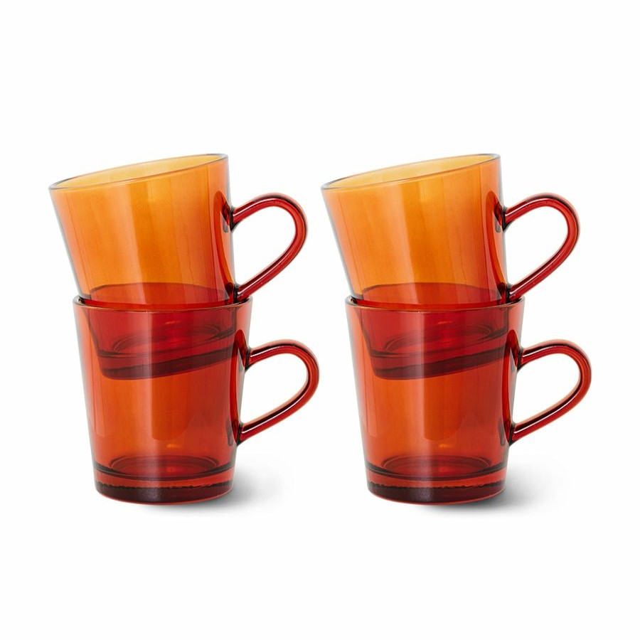 Kitchen & Tableware HKliving | Coffee Cups Amber Brown (Set Of 4)