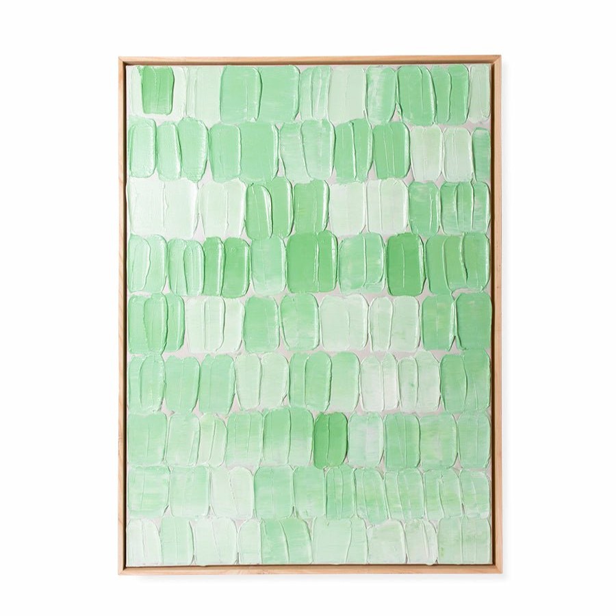 Home Decor HKliving | Framed Painting Green Palette Abstract 75X100Cm