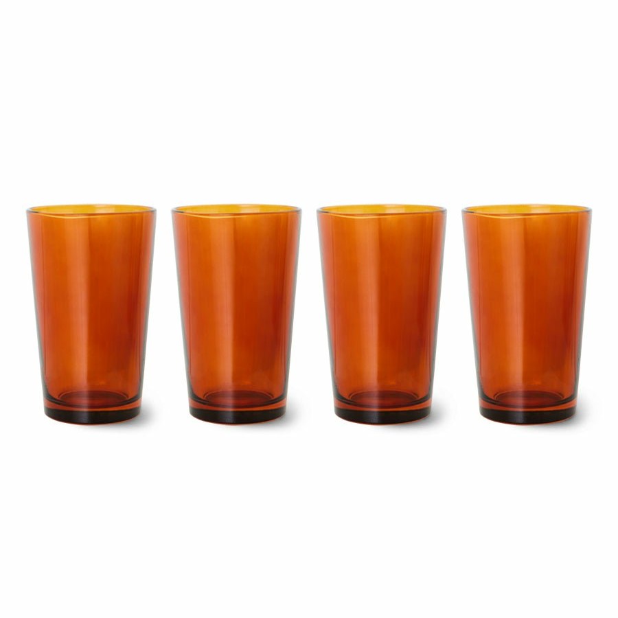 Kitchen & Tableware HKliving | Tea Glasses Amber Brown (Set Of 4)