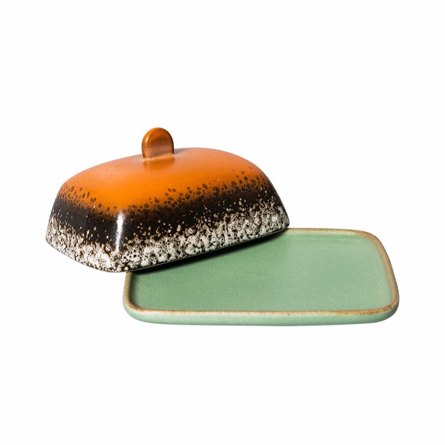 Kitchen & Tableware HKliving | Butter Dish From Hkliving 70S Ceramics