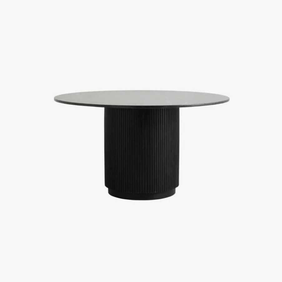 Furniture Nordal | Erie Round Dining Table Black Marble Top