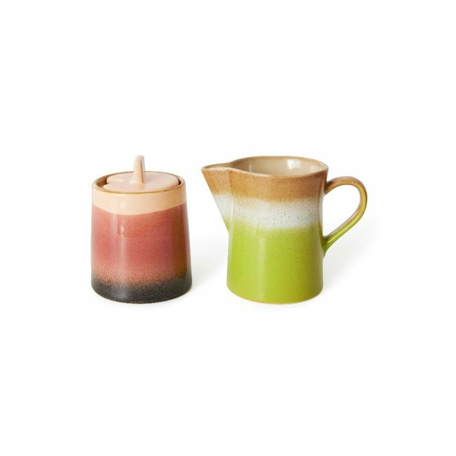 Kitchen & Tableware HKLiving | Hkliving Milk Jug & Sugar Pot, Foreland, 70S Ceramics